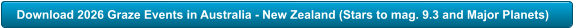 Download 2026 Graze Events in Australia - New Zealand (Stars to mag. 9.3 and Major Planets)